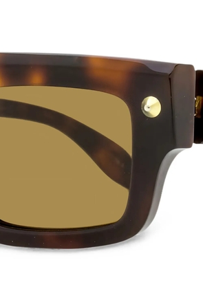Alexander McQueen Eyewear spike-stud rectangle-frame sunglasses - Brown