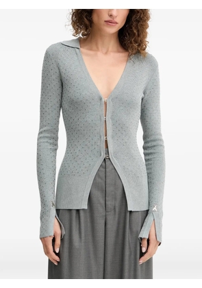 Patrizia Pepe V-neck split-cuff cardigan - Grey
