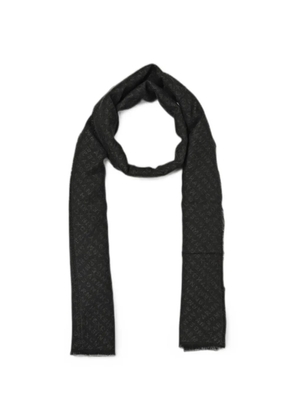 Emporio Armani logo-jacquard scarf - Black