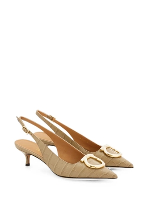 Ferragamo maxi Gancini slingback pumps - Neutrals