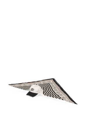 Karl Lagerfeld K/Autograph logo-embroidered scarf-detail baseball cap - Neutrals