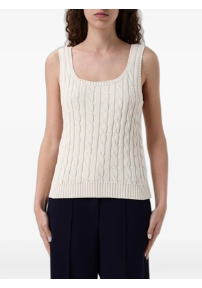 Lauren Ralph Lauren cable-knit cotton top - Neutrals