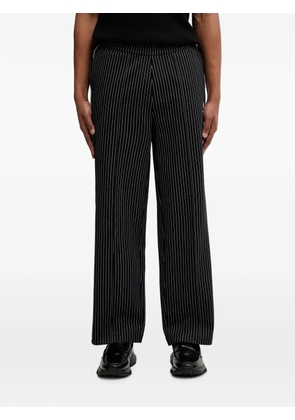 Fred Perry pinstripe-print track pants - Black