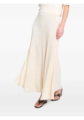 TWP pleated midi skirt - Neutrals