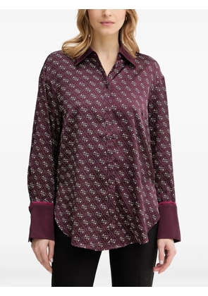 GUESS USA monogram-print button-up shirt - Purple