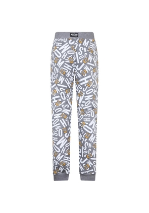 Moschino logo-print Teddy Bear track pants - Grey