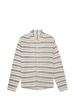 KROST striped button-up knit shirt - Neutrals
