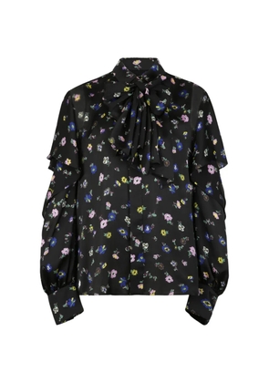 sacai floral-print blouse - Black