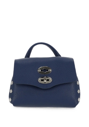 Zanellato super baby Postina® stud-embellished cross body bag - Blue