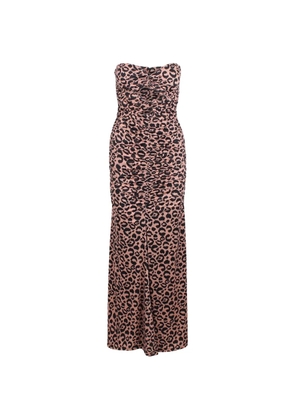 Essentiel Antwerp leopard-print cut-out maxi dress - Brown