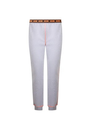 Moschino logo-waistband track pants - Grey