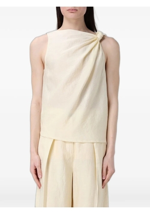 Tela draped knot-detail blouse - Yellow