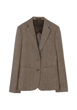 Burberry wool linen-blend tailored jacket - Brown