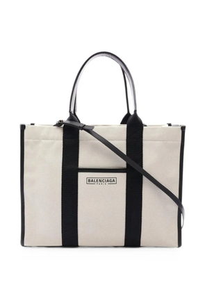 Balenciaga Pre-Owned 2010s Hardware leather-trim tote bag - Neutrals