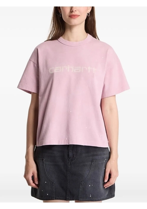 Carhartt WIP Painter splatter-effect logo-print T-shirt - Pink