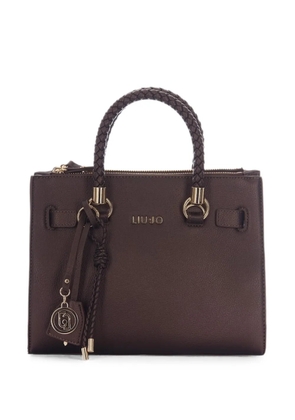 LIU JO small logo-charm satchel bag - Brown