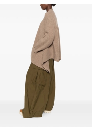 R13 ribbed-knit cardigan - Brown