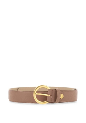 GIANNI CHIARINI logo-engraved leather belt - Neutrals