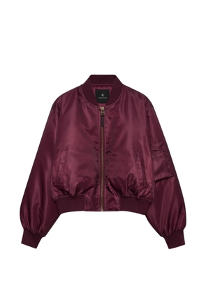 ANINE BING Leon zip-up bomber jacket - Red
