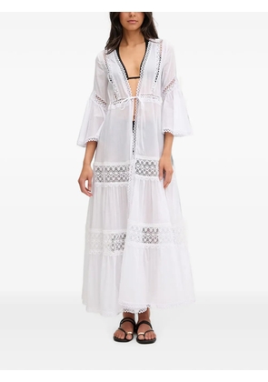 Charo Ruiz Ibiza tiered beach cover-up - White