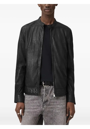 AllSaints slim fit leather jacket - Black