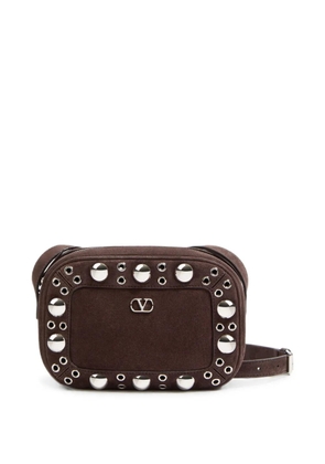 Valentino Garavani Nellcôte suede shoulder bag - Brown