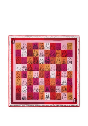 Lancel Capsule 150Y printed scarf - Pink