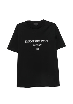 Emporio Armani logo-print crew-neck T-shirt - Black
