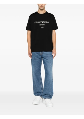 Emporio Armani logo-print crew-neck T-shirt - Black