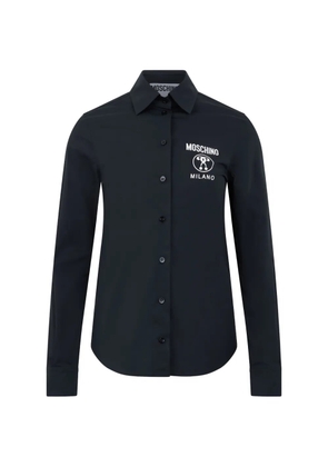 Moschino logo-print long-sleeve shirt - Black