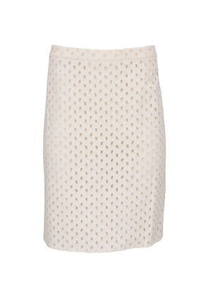 TOM FORD eyelet-embroidered mini skirt - Neutrals