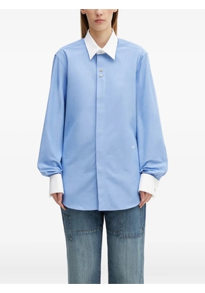 Wales Bonner Portrait long-sleeve shirt - Blue