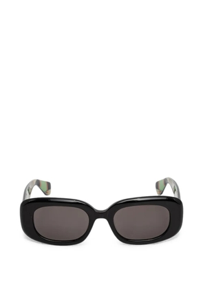 Vivienne Westwood tartan-print rectangle-frame sunglasses - Black