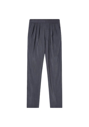 Giorgio Armani pleated crinkled-finish trousers - Grey