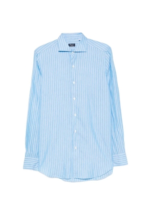 Finamore 1925 Napoli striped-print long-sleeve shirt - Blue