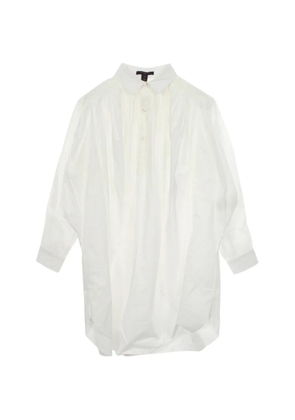 Louis Vuitton Pre-Owned 2000s pleat-detail shirt dress - White