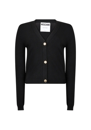 Moschino button-up V-neck cardigan - Black