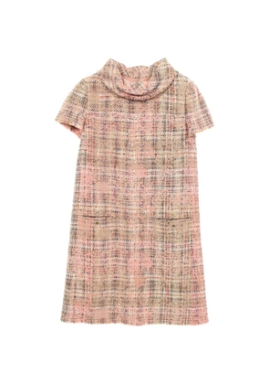 CHANEL Pre-Owned 1986-1988 Cocomark tweed mini dress - Pink