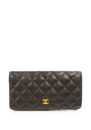 CHANEL Pre-Owned quilted CC flap wallet - Black