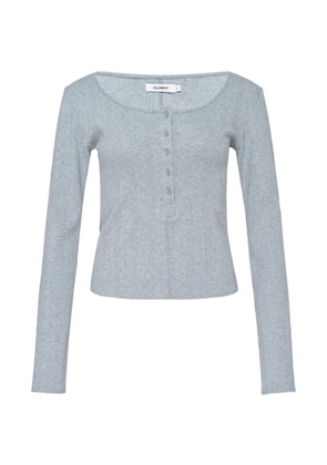 GLOWNY long-sleeve polo top - Grey