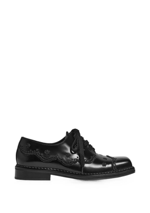 Simone Rocha floral-lace brogues - Black