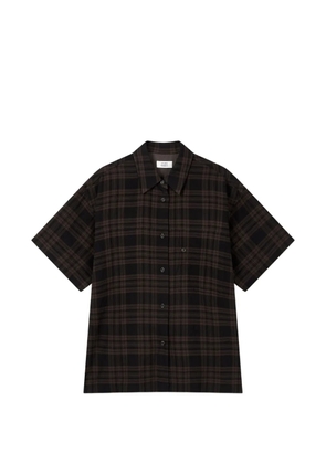 TOMBOY checkered short-sleeved shirt - Brown