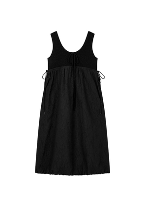 TOMBOY ribbed-knit panelled midi dress - Black