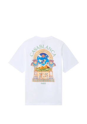 Casablanca Egyptian L'Arche graphic-print cotton T-shirt - White