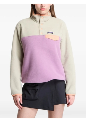 Patagonia Synchilla colour-block snap-fastening sweatshirt - Purple