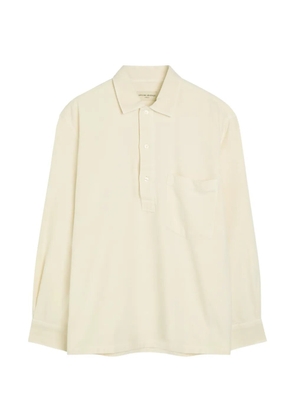 Officine Generale Jordy long-sleeve button-placket shirt - Neutrals