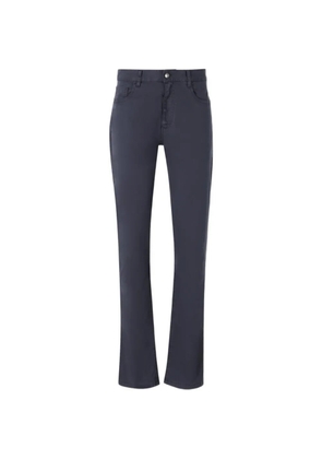 Canali logo-patch five-pocket jeans - Blue