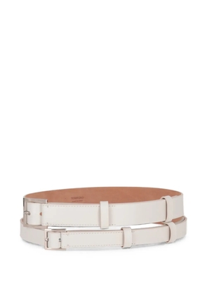 TOM FORD double-strap buckle-fastening belt - White
