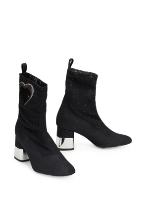 Moschino heart-patch boots - Black