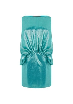 Alberta Ferretti ruched sleeveless mini dress - Blue